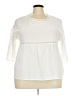 Unbranded 100% Polyester Ivory White 3/4 Sleeve Top Size 2X - photo 1