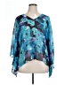 Colleen Lopez 100% Polyester Teal 3/4 Sleeve Blouse Size L - photo 1