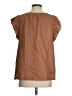Dylan 100% Cotton Brown Short Sleeve Blouse Size XS - photo 2