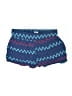 Charlotte Russe 100% Rayon Chevron-herringbone Blue Shorts Size L - photo 1