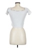 Shein White Short Sleeve Top Size 6 - photo 2