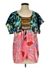 Tibi 100% Silk Pink Short Sleeve Silk Top Size 4 - photo 1