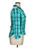 Mudd Plaid Teal Long Sleeve Button-Down Shirt Size 16 - photo 4