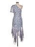 ASTR The Label 100% Polyester Floral Blue Cocktail Dress Size M - photo 2