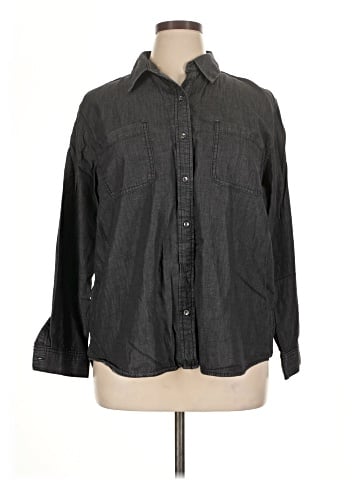 a.n.a. A New Approach Long Sleeve Button-Down Shirt (view 1)