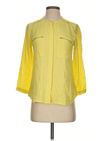 Theory 3/4 Sleeve Silk Top (view 1)