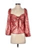 ViCOLO 100% Polyester Red 3/4 Sleeve Blouse Size M - photo 1
