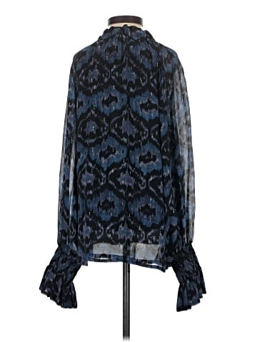 Figue Long Sleeve Silk Top (view 2)