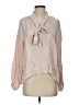 Express 100% Rayon Solid Pink Long Sleeve Blouse Size S - photo 1