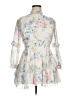 Aqua 100% Polyester Floral Ivory Cocktail Dress Size 14 - 16 - photo 1