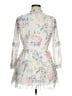 Aqua 100% Polyester Floral Ivory Cocktail Dress Size 14 - 16 - photo 2
