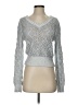 Band of Outsiders 100% Cotton Metallic Silver Pullover Sweater Size 2 (1) - photo 1