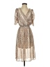 Max + Ash 100% Polyester Paisley Tan Cocktail Dress Size XS - photo 1