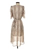 Max + Ash 100% Polyester Paisley Tan Cocktail Dress Size XS - photo 2