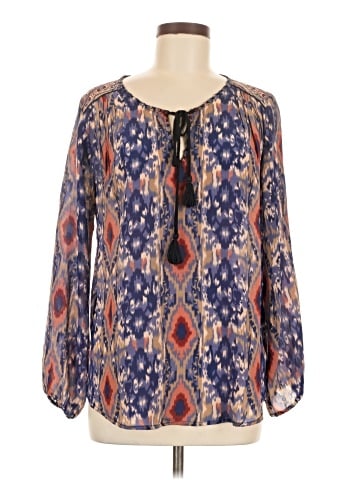 Tolani 3/4 Sleeve Silk Top (view 1)