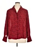 Emma James 100% Polyester Paisley Red Long Sleeve Blouse Size 16W - photo 1