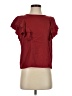 Shein Burgundy Short Sleeve Top Size 4 - photo 1