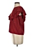 Shein Burgundy Short Sleeve Top Size 4 - photo 5