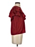 Shein Burgundy Short Sleeve Top Size 4 - photo 4
