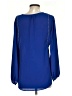 J.Crew 100% Polyester Blue 3/4 Sleeve Blouse Size 2 - photo 2