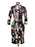 Hunter Bell Print Teal Cocktail Dress Size S (estimated) - photo 2