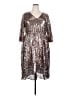Lane Bryant 100% Polyester Metallic Silver Cocktail Dress Size 18 - 20 Plus - photo 1