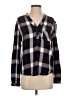 NSR 100% Rayon Plaid Black Long Sleeve Blouse Size S - photo 1