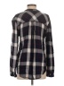 NSR 100% Rayon Plaid Black Long Sleeve Blouse Size S - photo 2