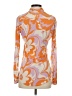 Zara Print Orange Long Sleeve Blouse Size XS - photo 2
