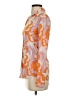 Zara Print Orange Long Sleeve Blouse Size XS - photo 5