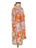 Zara Print Orange Long Sleeve Blouse Size XS - photo 4