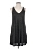 Everly Metallic Gray Black Casual Dress Size S - photo 1
