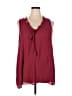 Torrid 100% Polyester Burgundy Sleeveless Blouse Size 3X Plus (3) - photo 1