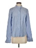 MNG Blue Long Sleeve Blouse Size 4 - photo 1