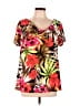 Jules & Leopold Black Red Short Sleeve Blouse Size L - photo 1
