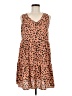 Unbranded 100% Polyester Animal Print Orange Casual Dress Size M - photo 1
