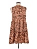 Unbranded 100% Polyester Animal Print Orange Casual Dress Size M - photo 2