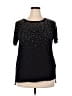 Vince Camuto Stars Black Short Sleeve Top Size 1X - photo 1
