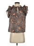 Ulla Johnson Brown Short Sleeve Blouse Size 2 - photo 1