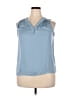 Maison d' Amelie 100% Polyester Blue Sleeveless Blouse Size XL - photo 1