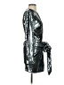 Toccin 100% Polyester Metallic Silver Cocktail Dress Size 4 - photo 4