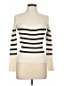 Timing Stripes Ivory Turtleneck Sweater Size L - photo 1