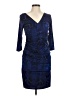 Jennifer Lopez Paisley Blue Cocktail Dress Size M - photo 1