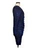 Jennifer Lopez Paisley Blue Cocktail Dress Size M - photo 4