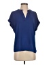 Pleione 100% Polyester Blue Short Sleeve Blouse Size XS - photo 1