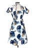 Assorted Brands 100% Polyester Tropical Blue Casual Dress Size S - photo 2