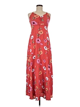 knee length dresses for ladies Lace-Trim Satin Floral Maxi Dress