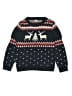 Janie and Jack 100% Cotton Print Blue Black Pullover Sweater Size 4 - photo 1