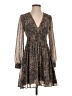 ALLSAINTS 100% Polyester Animal Print Brown Casual Dress Size XS - photo 1