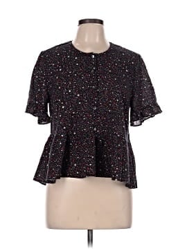 Madewell Studio Ruffle-Hem Top in Starry Night